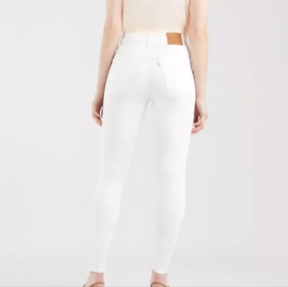 Levi's premium white mile high super skinny jeans high waist - Picture 6 of 14
